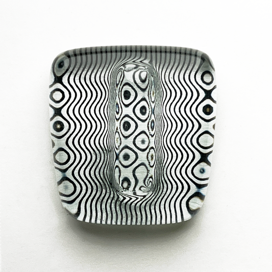 Keystone Optically Kinetic Glass Brooch