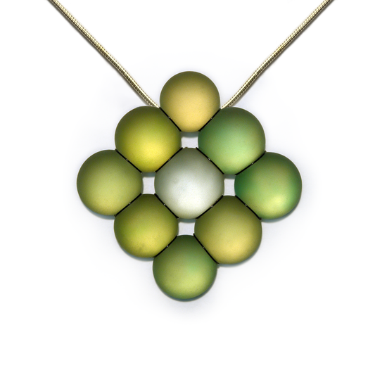 Green Ombré Jewel Pendant Necklace